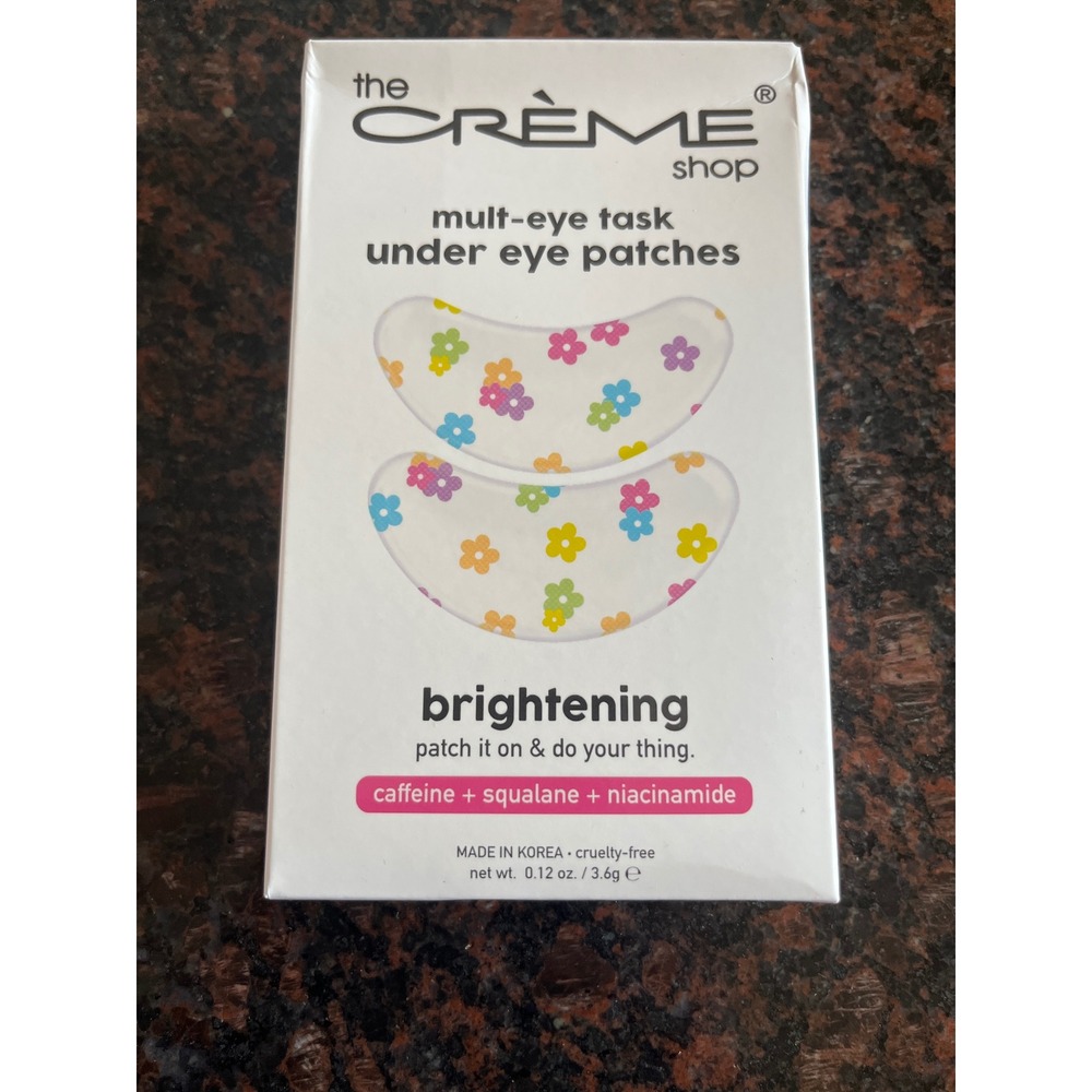 The Creme Shop Mult-Eye Task Brightening Under Eye Patches Caffeine Squalane NEW